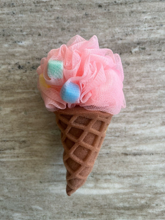 bad spons ijs roze 