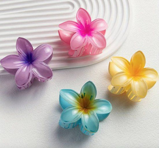 Flower haarclip 8 cm