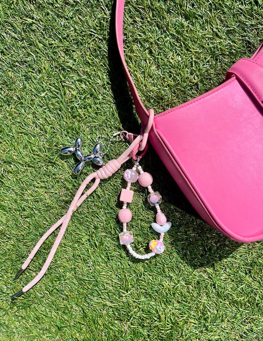 Bag charm pink