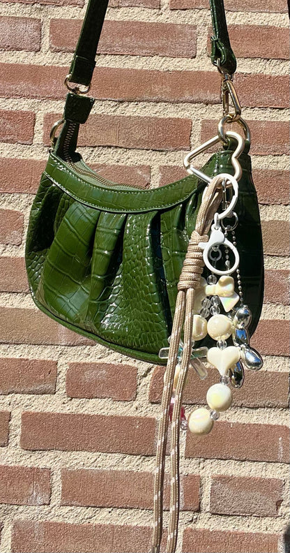 Bag charm white