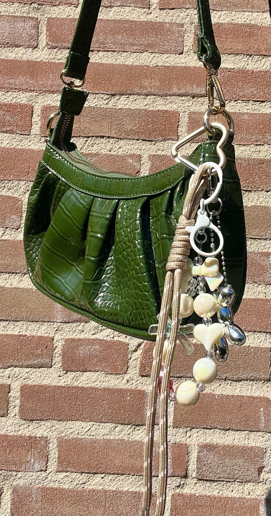 Bag charm white