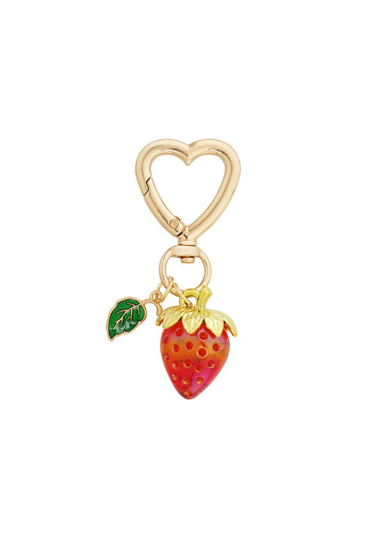 Strawberry bag charm