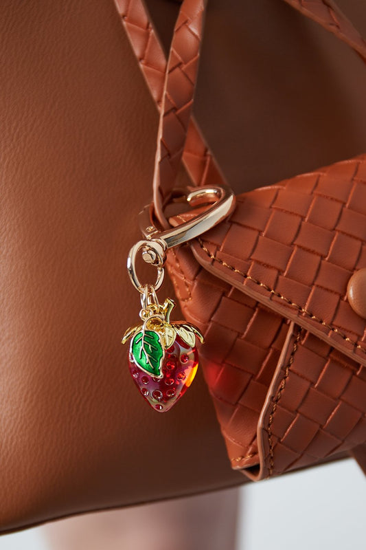 Strawberry bag charm