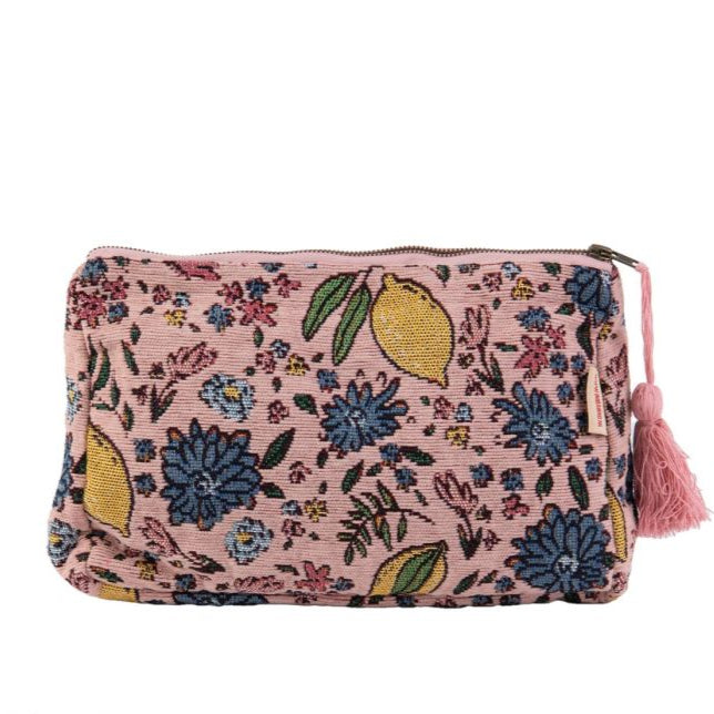 Toilet tas  pink lemon