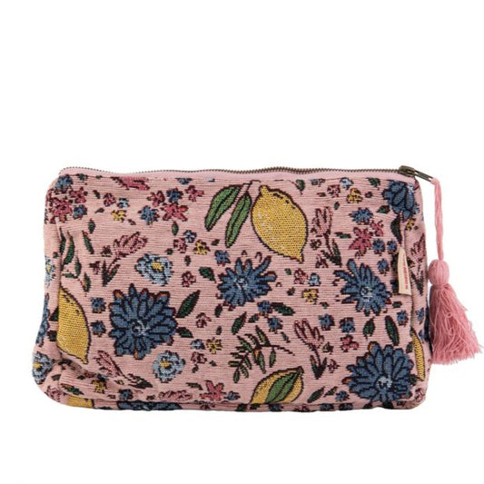 Toilet tas  pink lemon