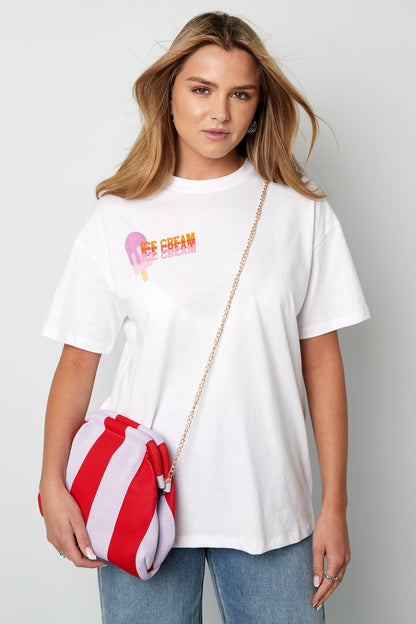 Striped Clutch